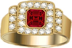 Gif animé bijoux bague rose